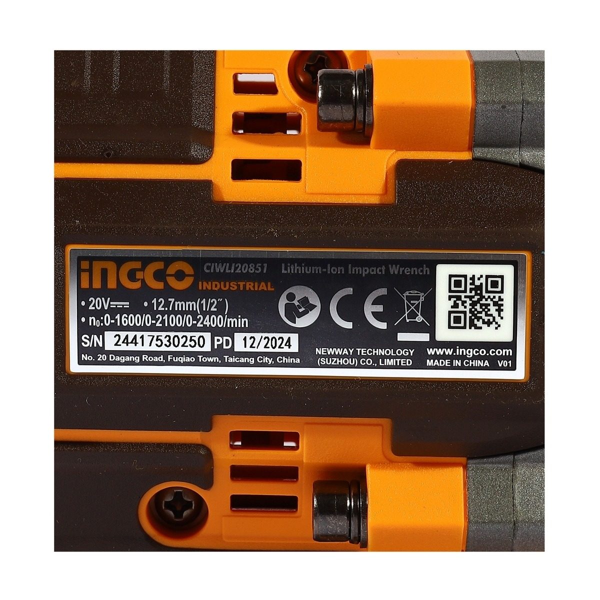 INGCO บล็อกไร้สาย 20 โวลต์ 1/2 นิ้ว รุ่น CIWLI20851 แรงบิดสูงสุด 850 นิวตันเมตร มอเตอร์ไร้แปรงถ่าน ไม่รวมแบตเตอรี่และแท่นชาร์จ (อิงโก้)