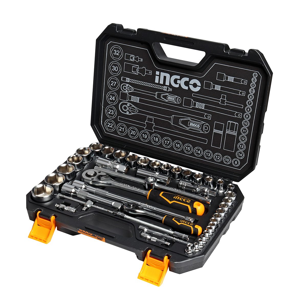 HKTS42441 ชุดลูกบล็อค 1/2",1/4" 44 ชิ้น