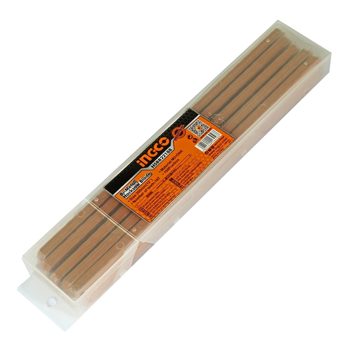 INGCO ใบเลื่อยเหล็ก 12" 18T รุ่น HSBB22188 สำหรับเลื่อยรุ่น HHF3038/ HHF3028/ HHF3008/ HHF3088 (100 ชิ้น/กล่อง) (อิงโก้)