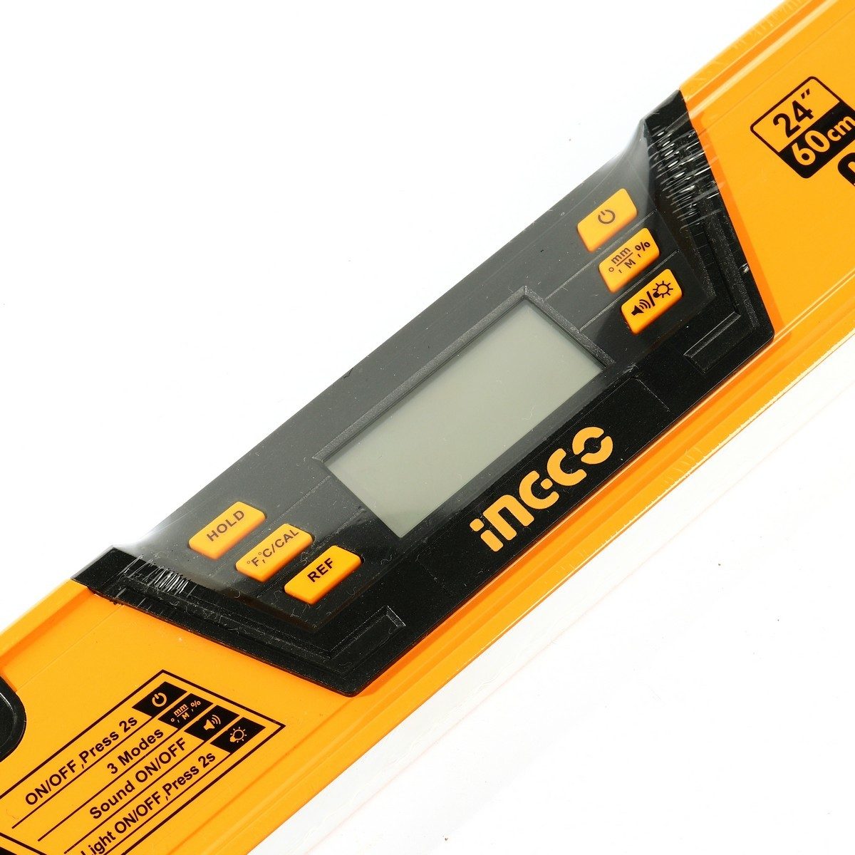 INGCO (อิงโก้) ระดับน้ำดิจิตอล 60 ซม. รุ่น HSL08060D ช่วงการวัด 0~360° มีแม่เหล็ก 3 ชิ้น ลูกน้ำให้ความแม่นยำ 0.5mm/m