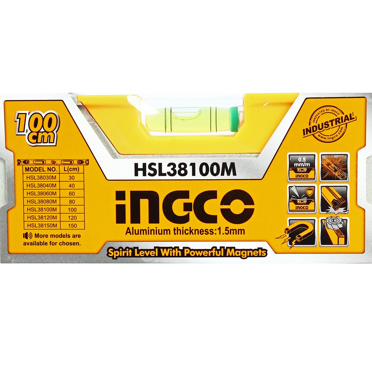 HSL38100M ระดับน้ำ100CM(40นิ้ว)+แม่เหล็ก