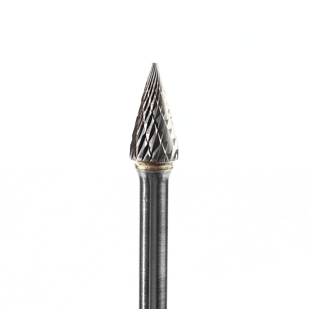 IMCO เหล็กเจียคาร์ไบด์ 60504 รุ่น DOUBLE CUT SM-4M ทรงกรวย ขนาดเส้นผ่าศูนย์กลาง 9.5 มม. ขนาดเส้นผ่าศูนย์กลางก้าน 6 มม. ความยาวคมกัด 16 มม. ผ