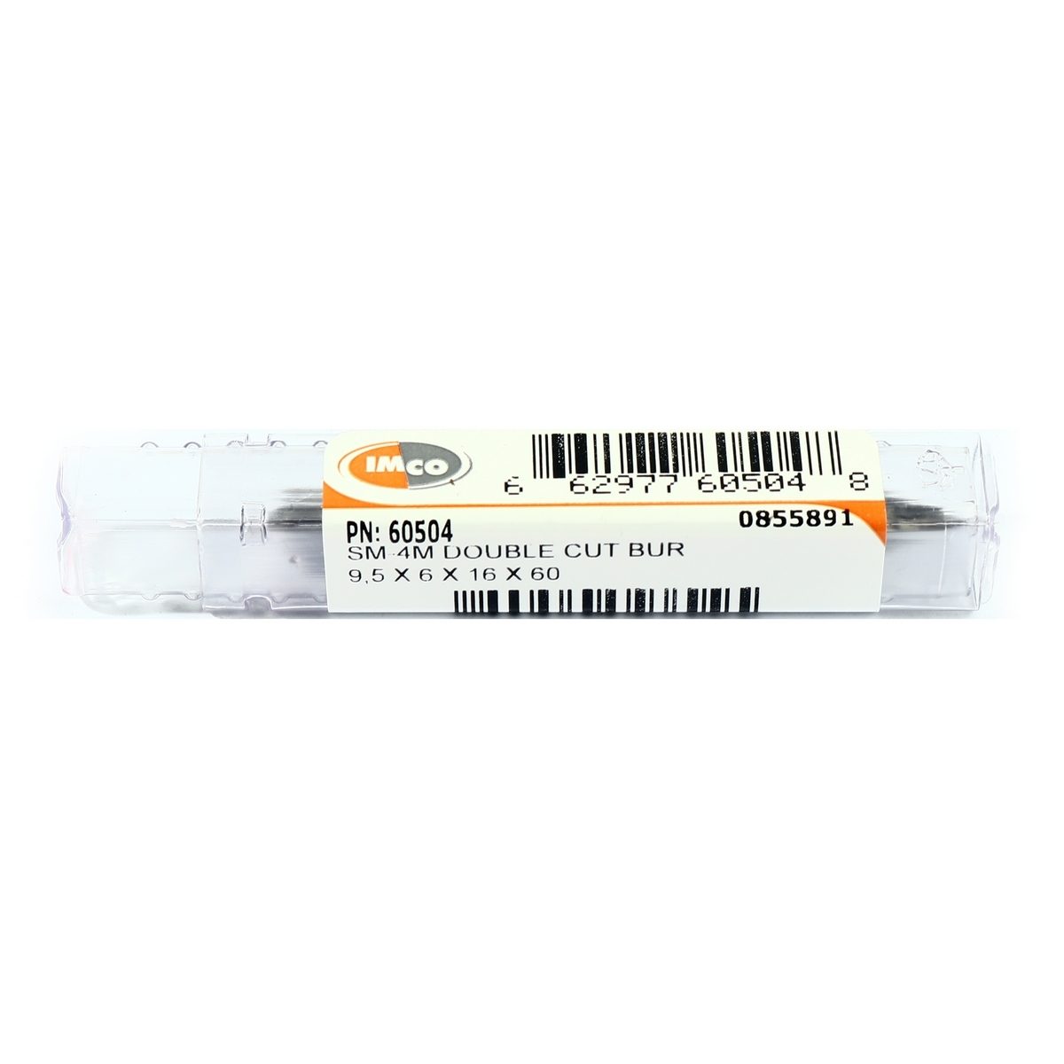IMCO เหล็กเจียคาร์ไบด์ 60504 รุ่น DOUBLE CUT SM-4M ทรงกรวย ขนาดเส้นผ่าศูนย์กลาง 9.5 มม. ขนาดเส้นผ่าศูนย์กลางก้าน 6 มม. ความยาวคมกัด 16 มม. ผ