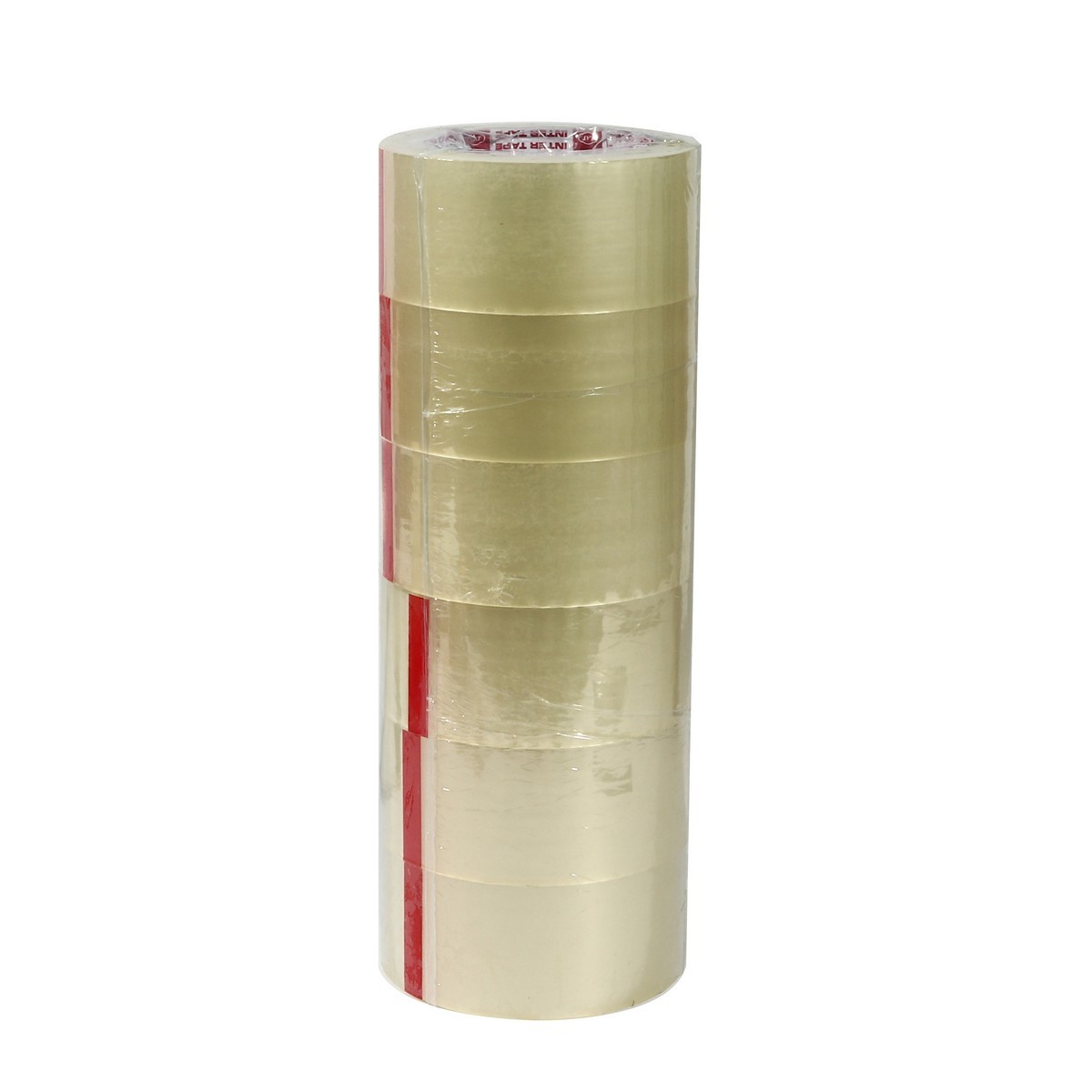 INTER TAPE เทป OPP สีใส ขนาด 2 นิ้ว X 100 หลา (แกนแดง) เนื้อกาวเหนียว ติดแน่น ความเหนียว 43 ไมคร่อน สำหรับปิดกล่องกระดาษ กล่องพัสดุ และอื่นๆ
