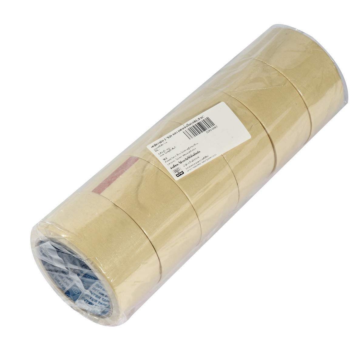 INTER TAPE เทปกาวย่น ขนาด 2 นิ้ว X 20 หลา (แกนน้ำเงิน) เหมาะกับงานอเนกประสงค์ต่างๆ ไม่ทิ้งคราบกาว ทนอุณหภูมิได้สูงสุด 120 องศา (อินเตอร์ เทป