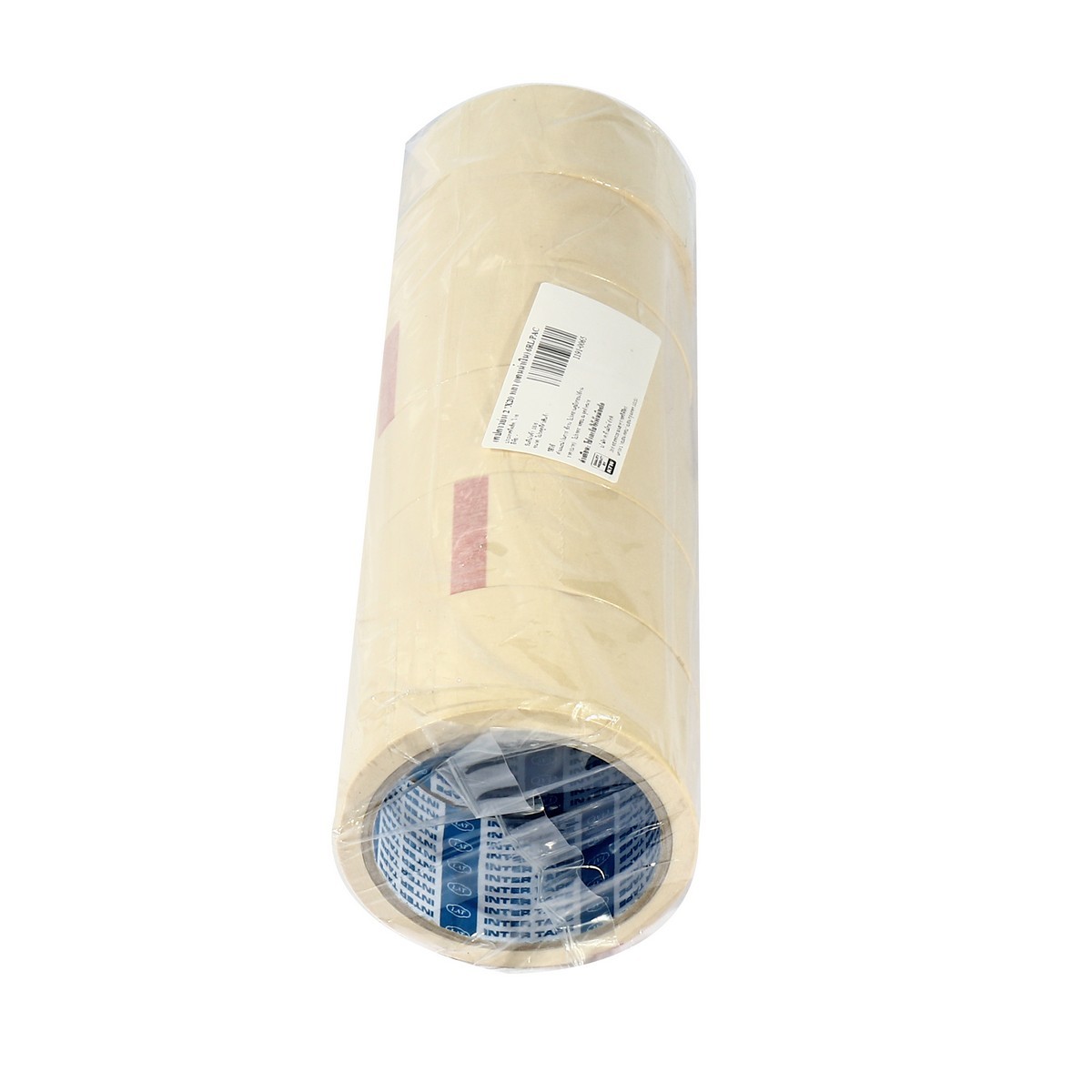 INTER TAPE เทปกาวย่น ขนาด 2 นิ้ว X 20 หลา (แกนน้ำเงิน) เหมาะกับงานอเนกประสงค์ต่างๆ ไม่ทิ้งคราบกาว ทนอุณหภูมิได้สูงสุด 120 องศา (อินเตอร์ เทป