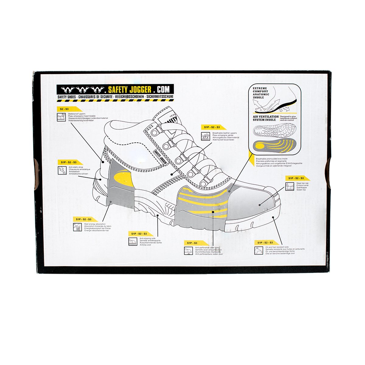 JOGGER รองเท้าเซฟตี้ เบอร์ EU 43 รุ่น X2020P หนังกลับ หุ้มส้น หัวคอมโพสิต ป้องกันไฟฟ้าสถิต (จ็อกเกอร์)