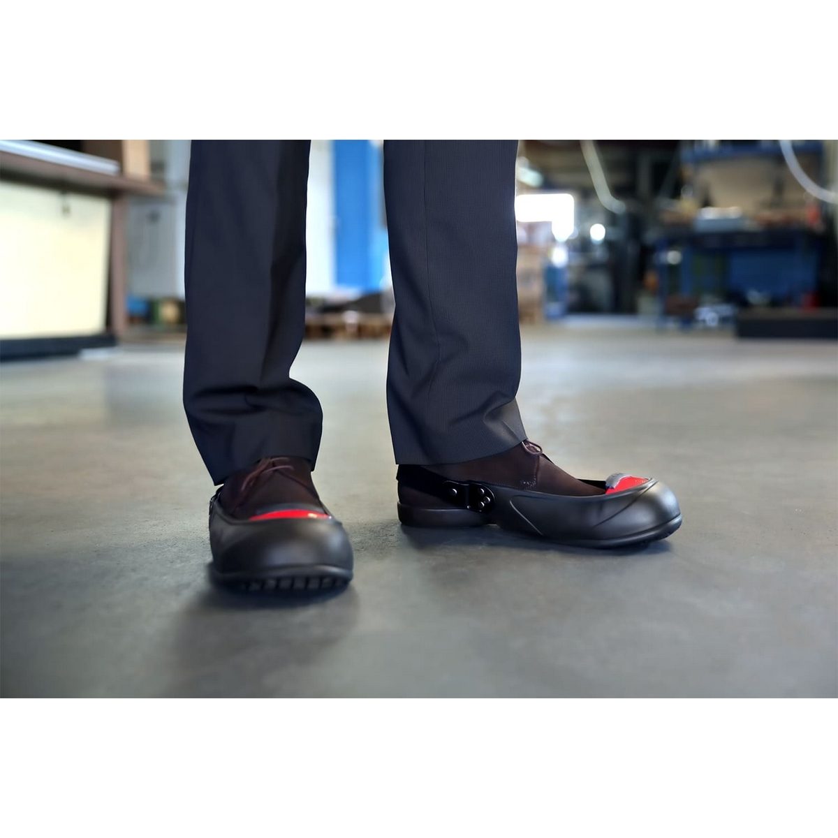 JOGGER เสริมหัวเหล็ก เบอร์ EU 44-48 (XL) รุ่น VISITOR กันลื่น สำหรับรองเท้าทุกชนิด พร้อมสายรัด 1 จุด (จ็อกเกอร์)