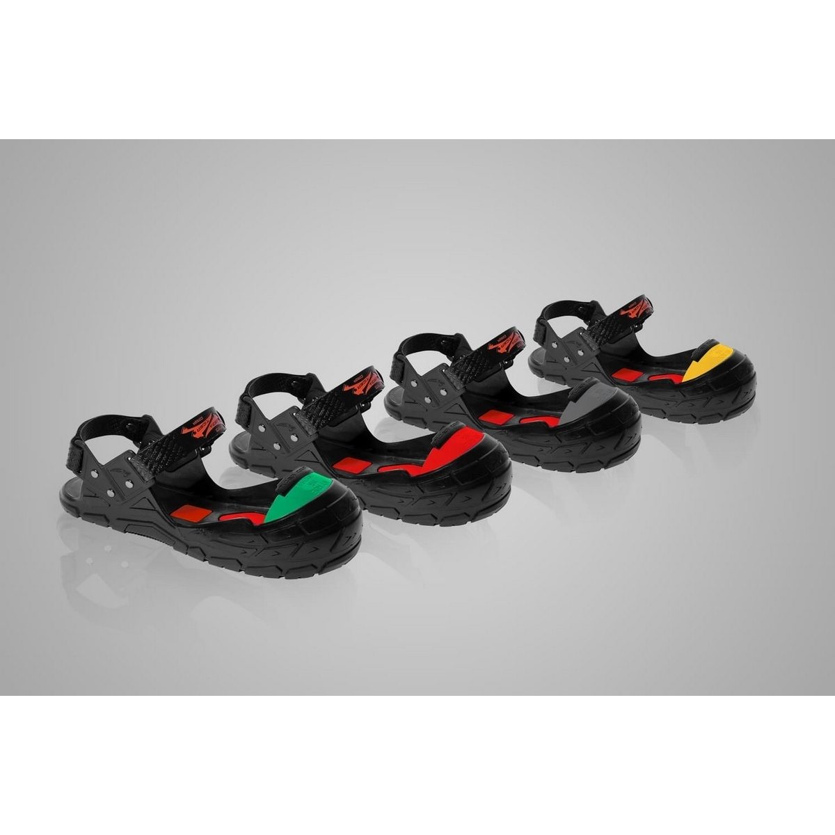 JOGGER เสริมหัวเหล็ก เบอร์ EU 43-45 (L) รุ่น VISITORI กันลื่น สำหรับรองเท้าทุกชนิด พร้อมสายรัด 2 จุด (จ็อกเกอร์)