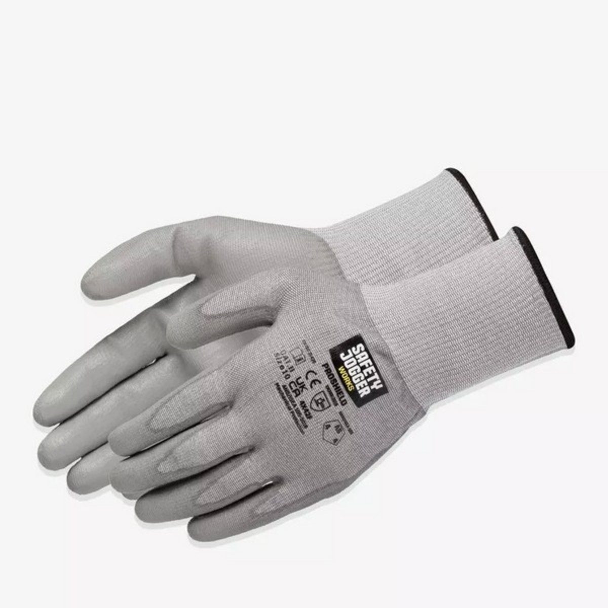 SAFETY JOGGER ถุงมือเซฟตี้ เบอร์ EU 8 รุ่น PROSHIELD ถุงมือ HPPE เคลือบ PU ไร้รอยต่อ กันบาดสูงสุด (ระดับ 5/F) ระดับประสิทธิภาพ 4X42F (เซฟตี้