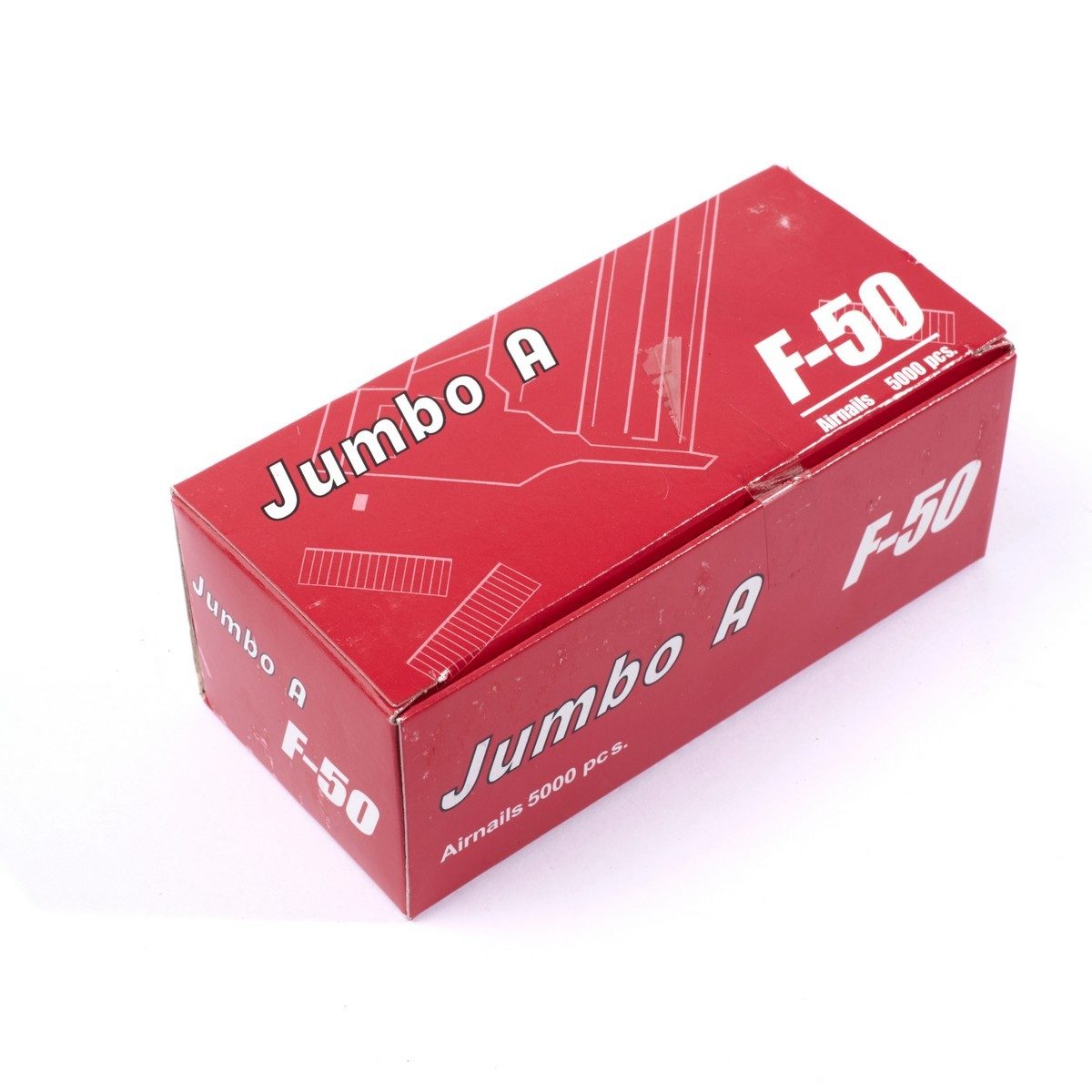 JUMBO-A ตะปูยิงไม้ขาเดี่ยว ยาว 50 มม. กว้าง 1.25 มม. หนา 1 มม. รุ่น F-50 บรรจุ 5,000 ตัว/กล่อง (จัมโบ้ เอ)