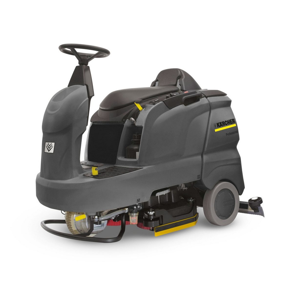 เครื่องขัดพื้นพร้อมดูดกลับอัตโนมัติแบบนั่งขับ คาร์เชอร์ (KARCHER) รุ่น B90R CLASSIC BP(A) แบตเตอรี่ 24 โวลต์ มาพร้อมถังน้ำสะอาด 90ลิตร ถังน้