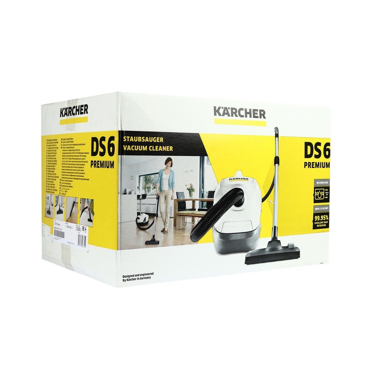 KARCHER (คาร์เชอร์) เครื่องดูดฝุ่นระบบกรองด้วยน้ำ รุ่น DS6 PREMIUM กำลังไฟ 220-240V กำลังมอเตอร์ 650W