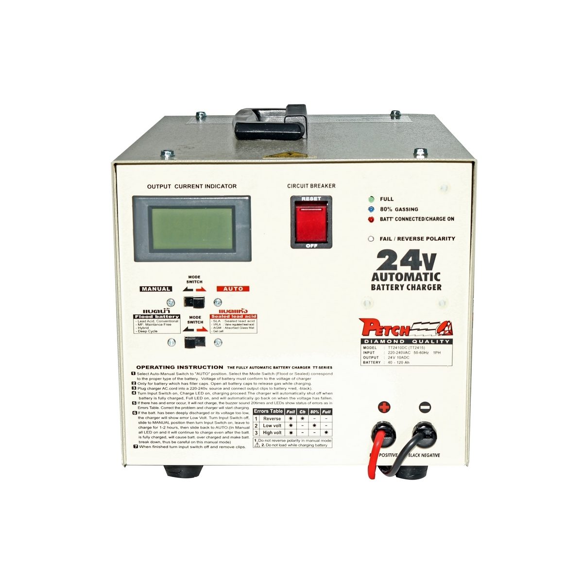 CHARGER BATTERY IN:220V OUT:24V/15AH