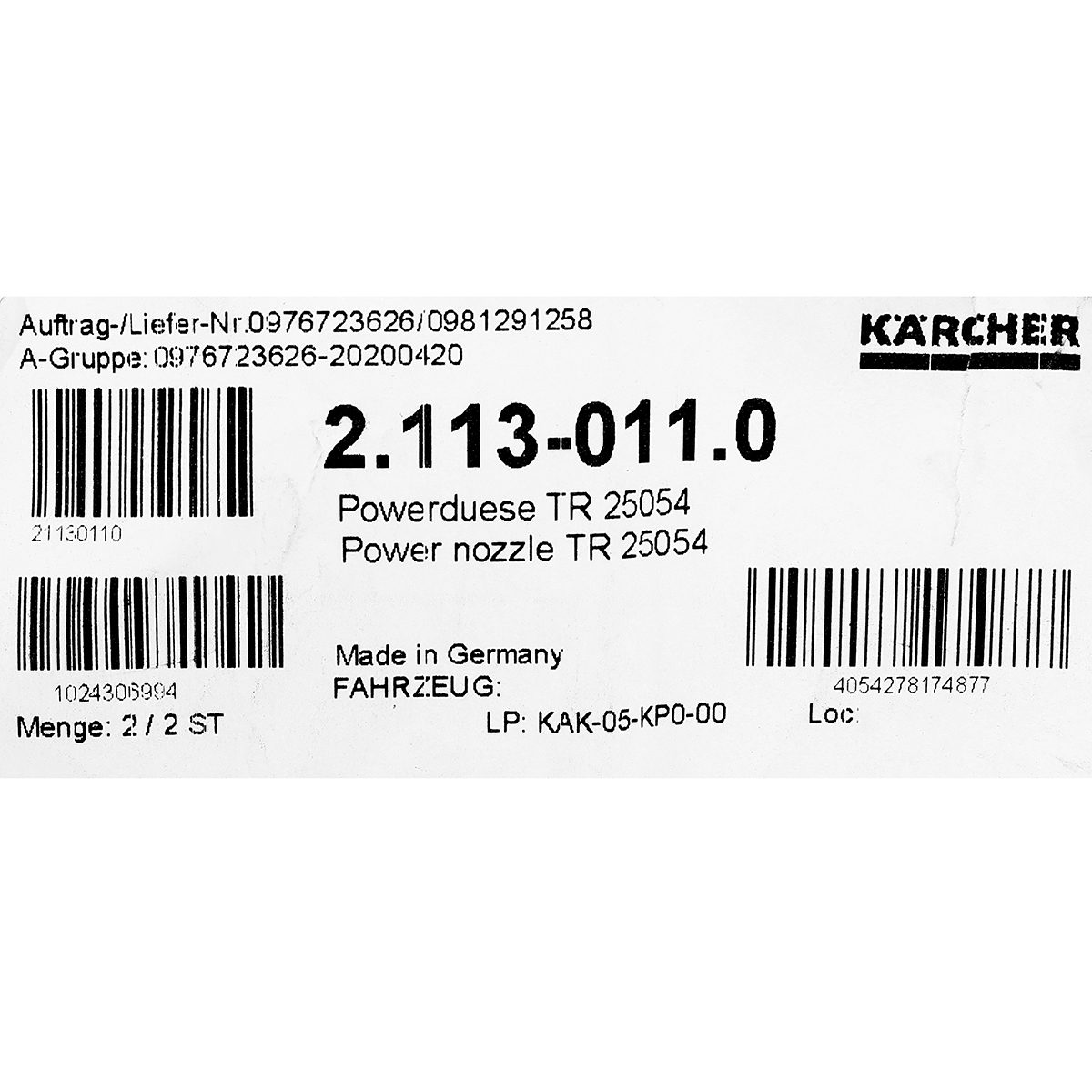 POWER NOZZLE TR 25054