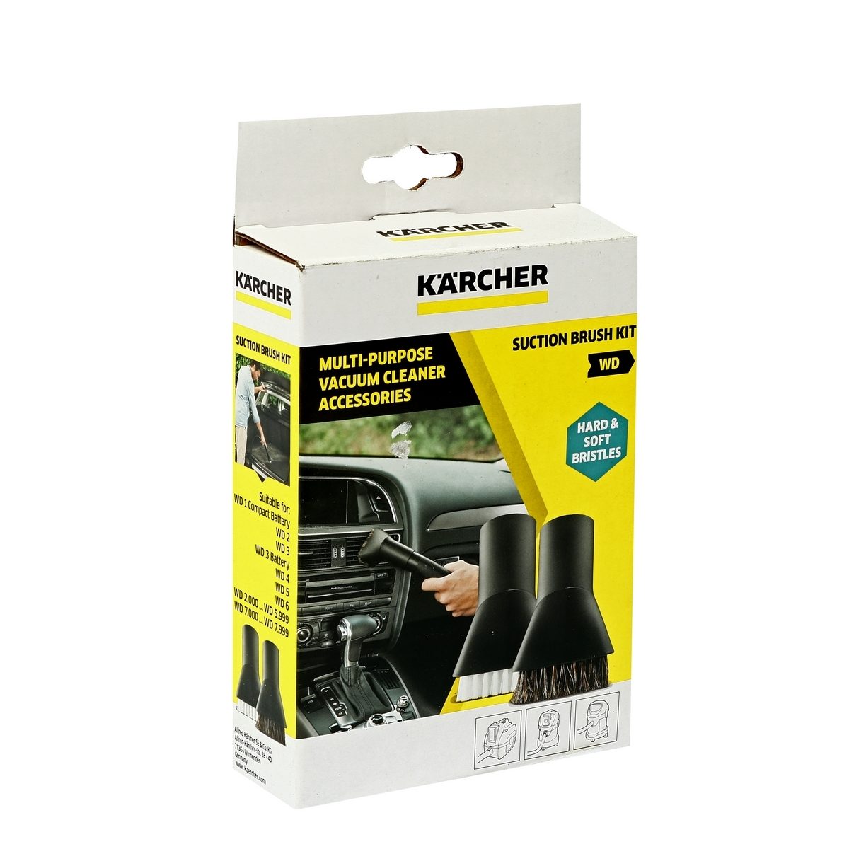KARCHER อะไหล่ Suction Brush Kit WD 2pc ใช้กับเครื่องดูดฝุ่นแบบแห้ง และเครื่องดูดฝุ่นแบบน้ำ-แห้ง คาร์เชอร์ รุ่น T-10/1, T10/1ADV., T-15/1HEP