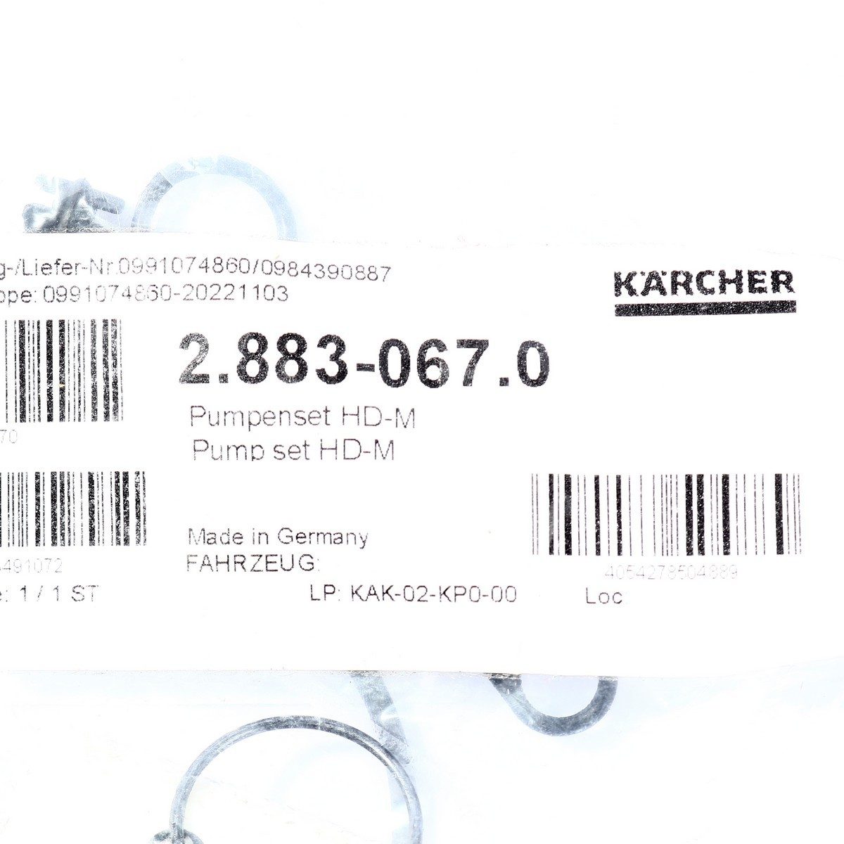 อะไหล่ Pump Set HD-M ใช้กับเครื่องฉีดน้ำแรงดันสูงน้ำเย็น KARCHER รุ่น HD-6/15MEF