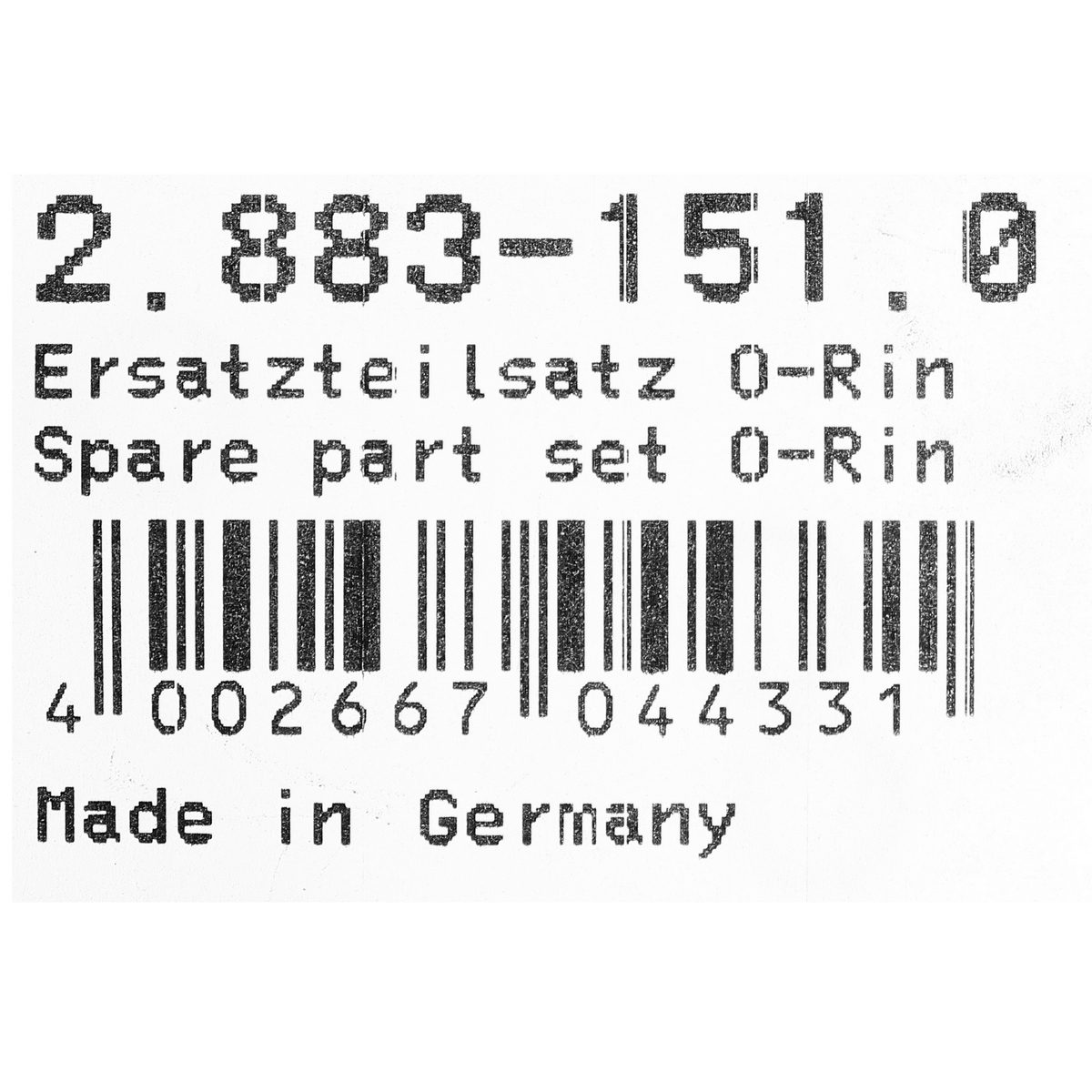 SPARE PARTS KIT