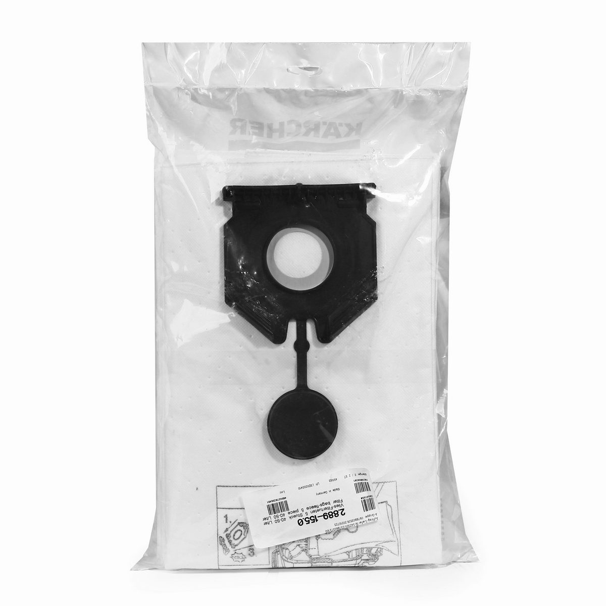KARCHER อะไหล่ Filter Bags-Fleece 40-50 Liter ใช้กับเครื่องดูดฝุ่นน้ำ-แห้ง คาร์เชอร์ รุ่น NT40/1APL (5 ชิ้น/แพ็ค)