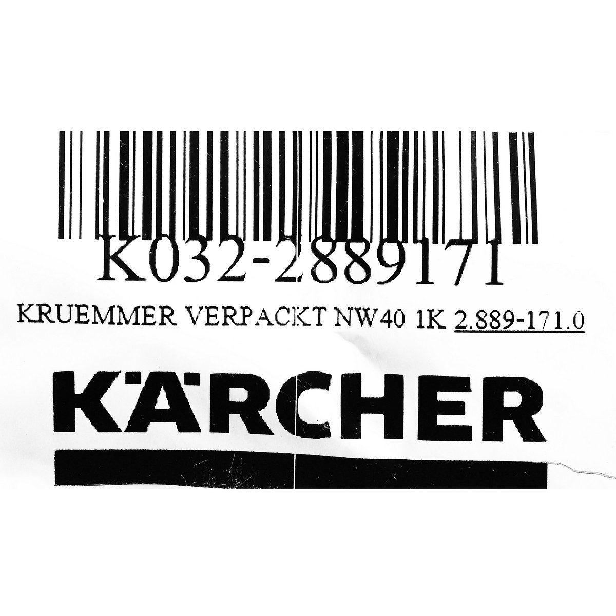 KARCHER อะไหล่ Kruemmer Verpackt NW40 1K ใช้กับ เครื่องดูดฝุ่นน้ำ-แห้ง รุ่น NT30/1TACT L, NT40/1APL, NT-65/2ECO, NT75/1MEECHZ22, NT-75/2AP M