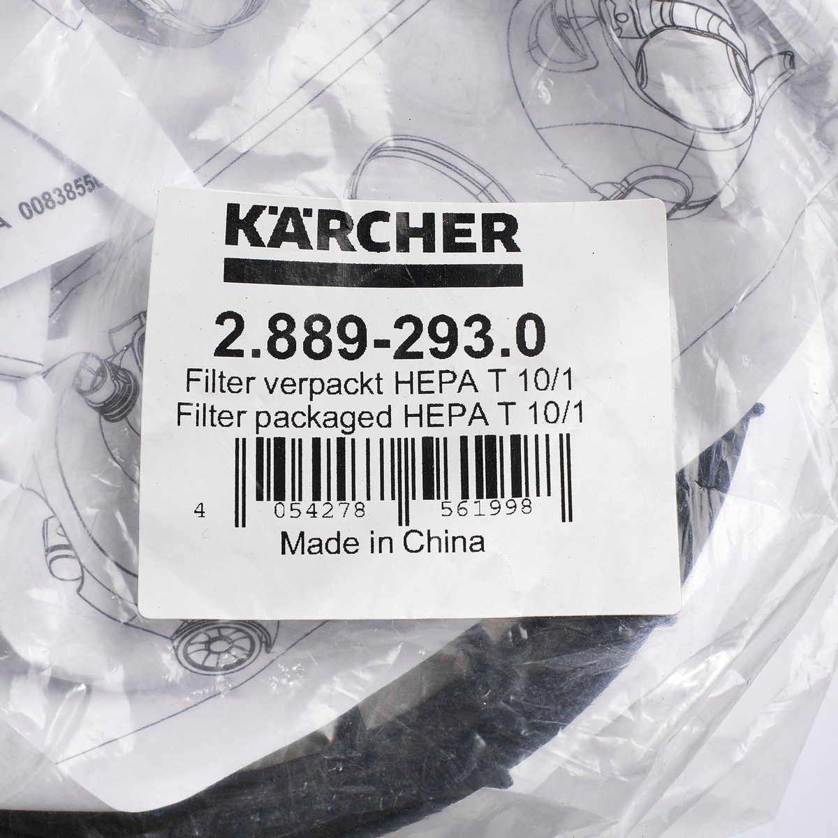 KARCHER อะไหล่ Filter Packaged HEPA ใช้กับเครื่องดูดฝุ่นแบบแห้ง รุ่น T10/1 และ T10/1PROF (คาร์เชอร์)