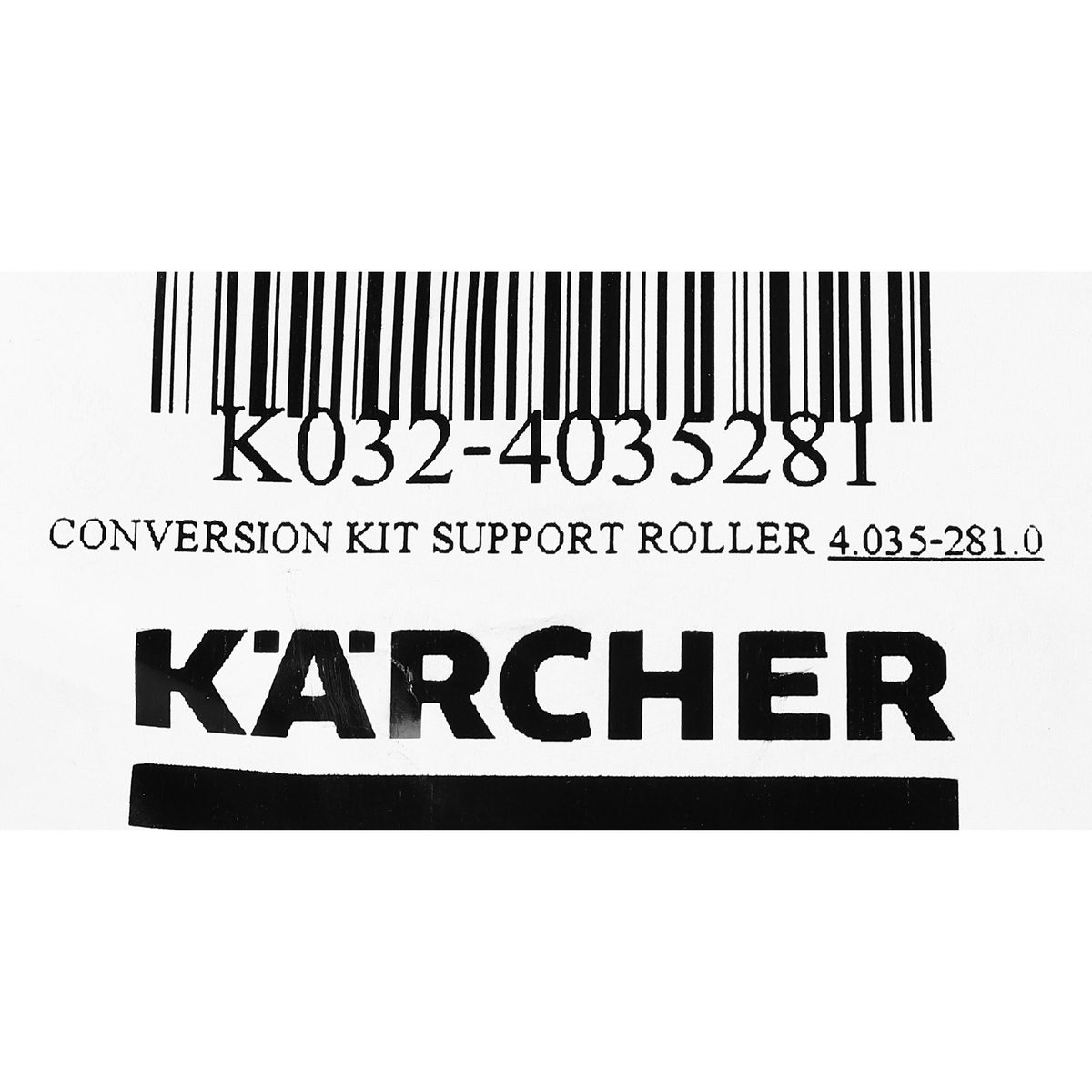 KARCHER Conversion Kit Support Roller Deep Spare Part