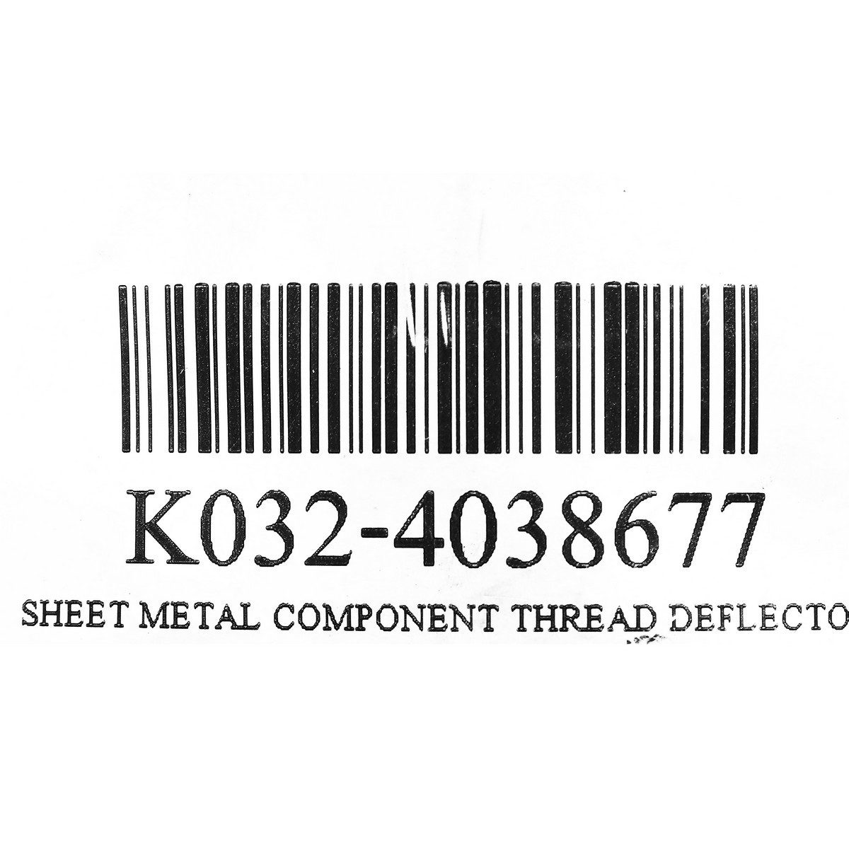 SHEET METAL COMPONENT THREAD DEFLECTOR