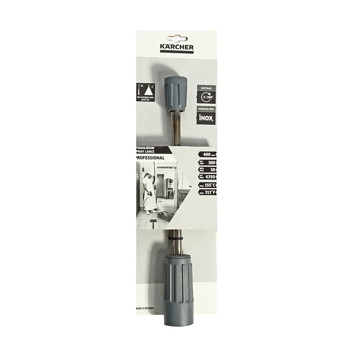 อะไหล่ Jet pipe TR 400 mm ใช้กับเครื่องฉีดน้ำแรงดันสูง KARCHER รุ่น HD6/15C(EASYFORCE), HD-6/15MEF, HD-6/16-4MEF, HD-7/18-4MEF, HD8/18-4MEF,
