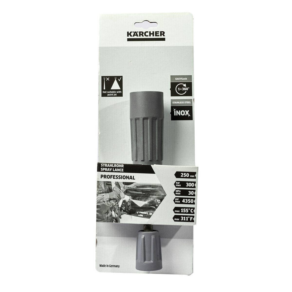 อะไหล่  Jet pipe TR 250 mm ใช้กับเครื่องฉีดน้ำแรงดันสูง KARCHER รุ่น HD6/15C(EASYFORCE), HD-6/15MEF, HD-6/16-4MEF, HD-7/18-4MEF, HD8/18-4MEF