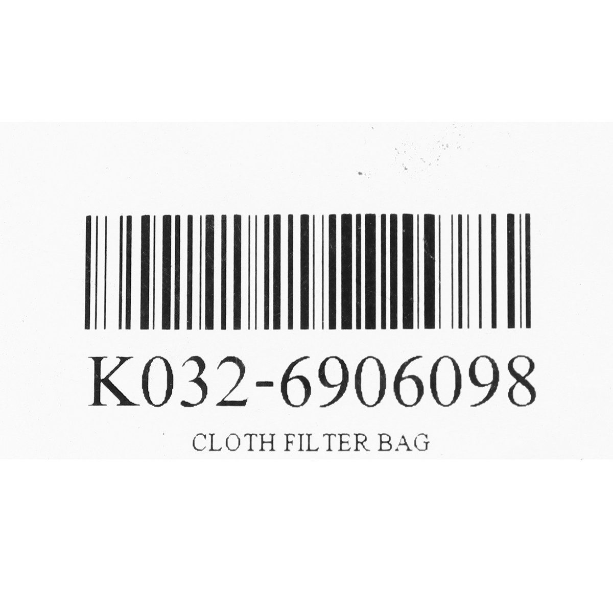 CLOTH FILTER BAG