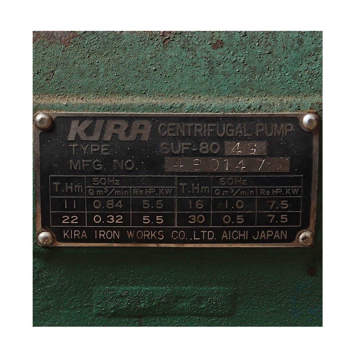 ปั๊มน้ำแสตนเลส SUF-804G (3")