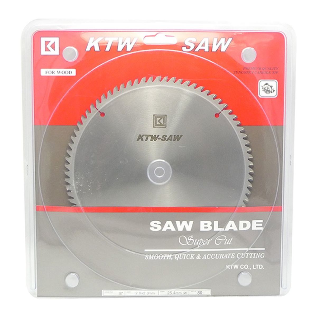8" 80T ใบเลื่อยคาร์ไบร์ตัดไม้