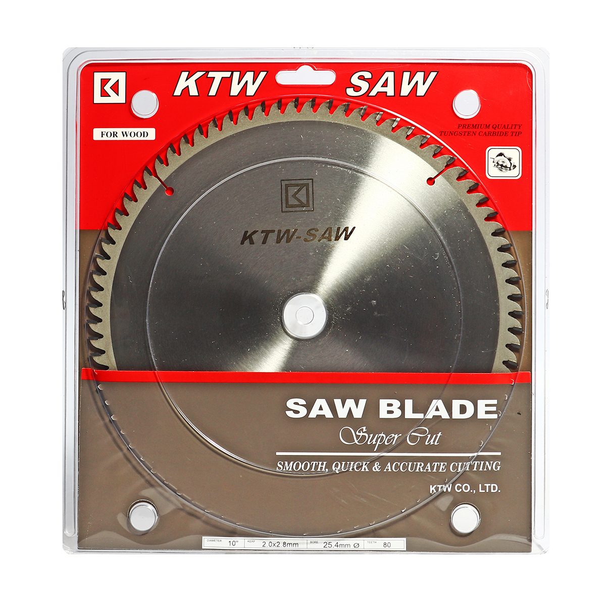10" 80T ใบเลื่อยคาร์ไบร์ตัดไม้