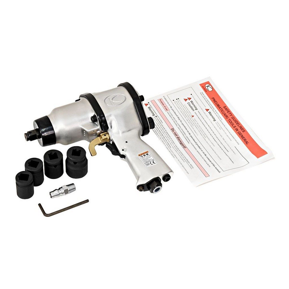 บล็อกลมกระแทก KUKEN (คูเคน) รุ่น KW-14HP แกนเพลา 1/2 นิ้ว พร้อมลูกบล็อก รุ่นงานหนัก ขันน็อต 5/8 นิ้ว (16 มม.) ความยาวแกนเพลา 20 มม. ผลิตในปร