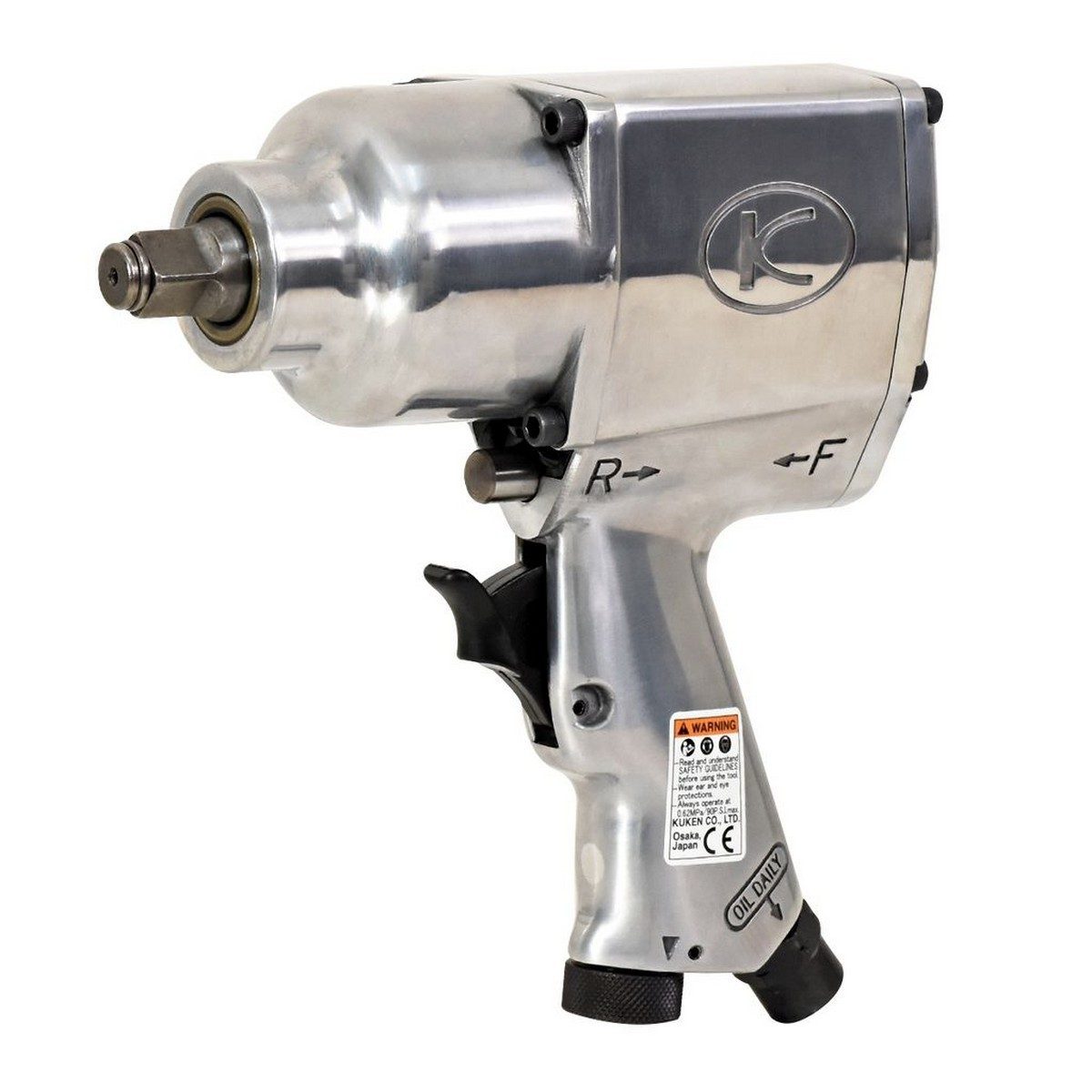 บล็อกลมกระแทก KUKEN (คูเคน) รุ่น KW-19HP แกนเพลา 1/2 นิ้ว พร้อมลูกบล็อก ขันน็อต 11/16 นิ้ว (18 มม.) ความยาวแกนเพลา 25 มม. ผลิตในประเทศญี่ปุ่