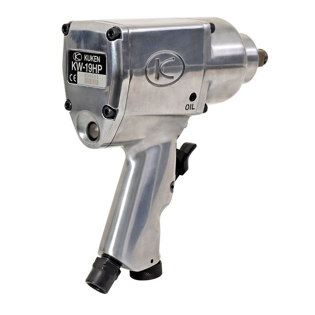 บล็อกลมกระแทก KUKEN (คูเคน) รุ่น KW-19HP แกนเพลา 1/2 นิ้ว พร้อมลูกบล็อก ขันน็อต 11/16 นิ้ว (18 มม.) ความยาวแกนเพลา 25 มม. ผลิตในประเทศญี่ปุ่