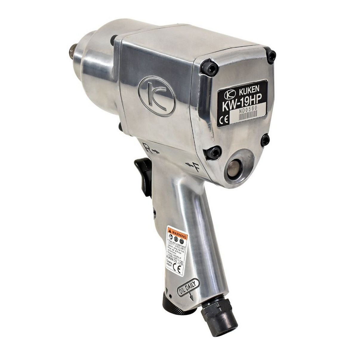 บล็อกลมกระแทก KUKEN (คูเคน) รุ่น KW-19HP แกนเพลา 1/2 นิ้ว พร้อมลูกบล็อก ขันน็อต 11/16 นิ้ว (18 มม.) ความยาวแกนเพลา 25 มม. ผลิตในประเทศญี่ปุ่