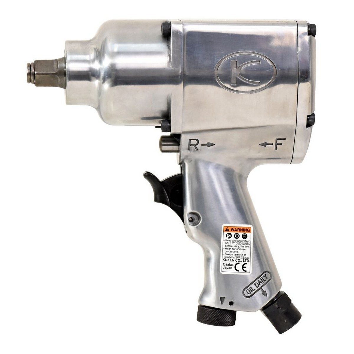 บล็อกลมกระแทก KUKEN (คูเคน) รุ่น KW-19HP แกนเพลา 1/2 นิ้ว พร้อมลูกบล็อก ขันน็อต 11/16 นิ้ว (18 มม.) ความยาวแกนเพลา 25 มม. ผลิตในประเทศญี่ปุ่