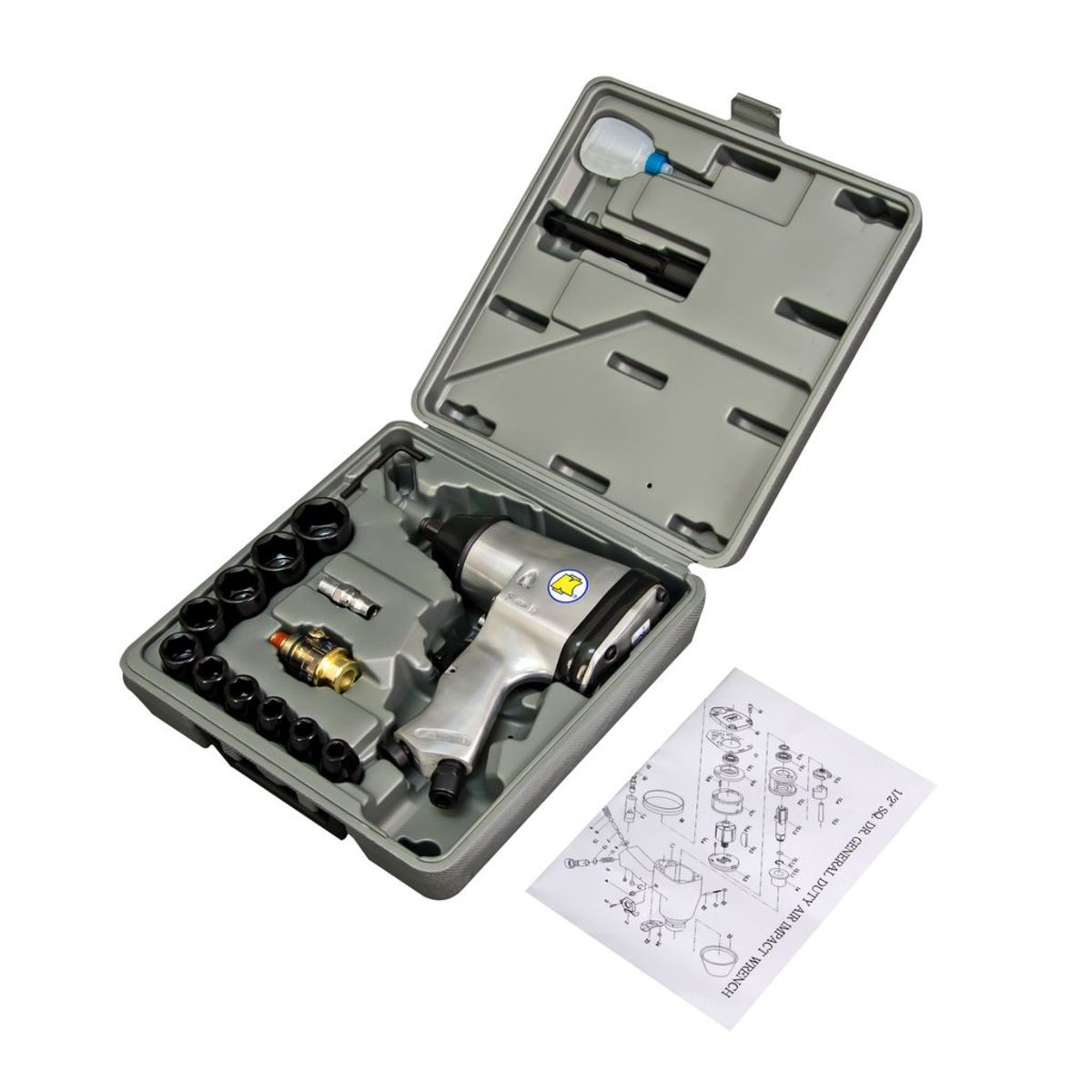 KI-850KIT(K) ชุดบ๊อกลมกระแทก 1/2"