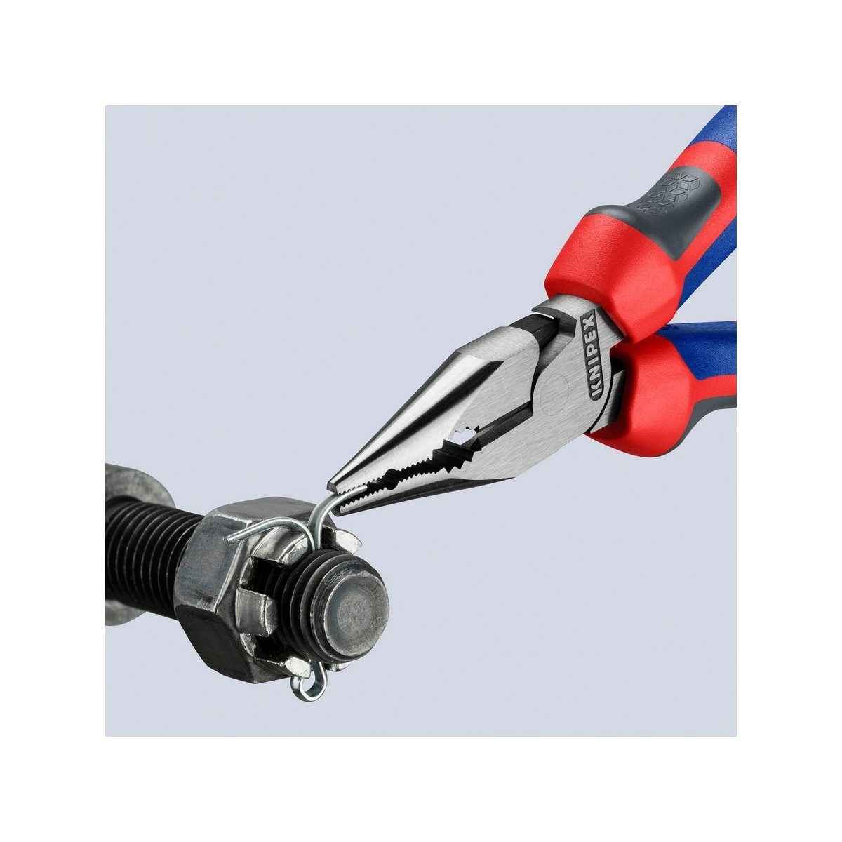 KNIPEX คีมรวมปากแหลม เคลือบดำ ด้ามพลาสติกหนา ขนาด 145 มม. รหัส 08 22 145 (คะนิเพค)