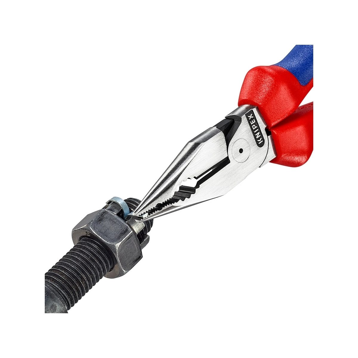 KNIPEX คีมรวมปากแหลม เคลือบดำ ด้ามพลาสติกหนา ขนาด 185 มม. รหัส 08 22 185 (คะนิเพค)