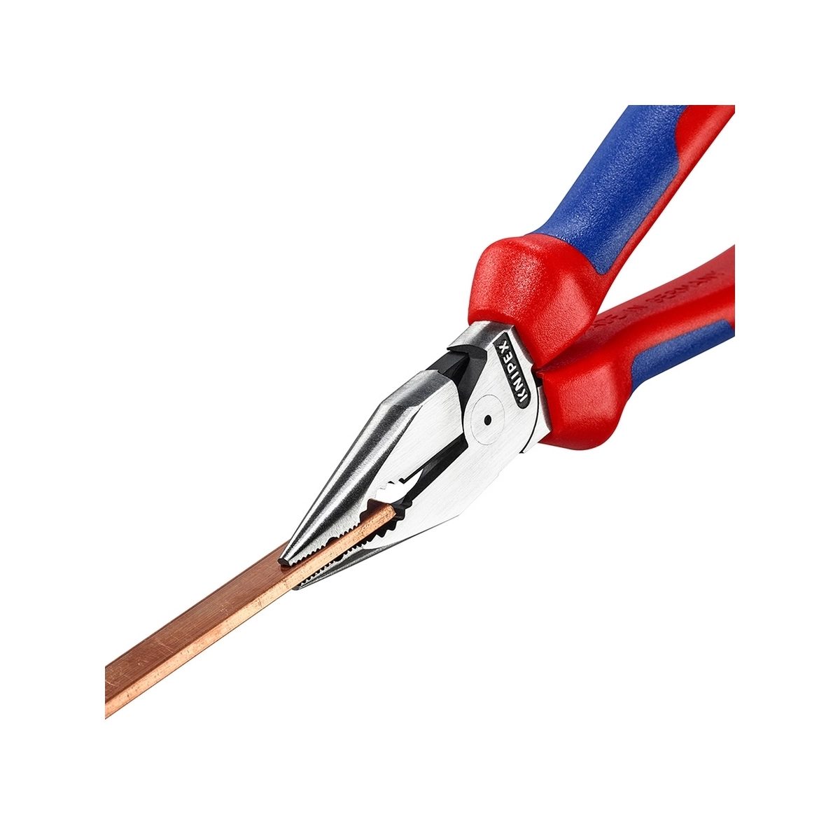 KNIPEX คีมรวมปากแหลม เคลือบดำ ด้ามพลาสติกหนา ขนาด 185 มม. รหัส 08 22 185 (คะนิเพค)