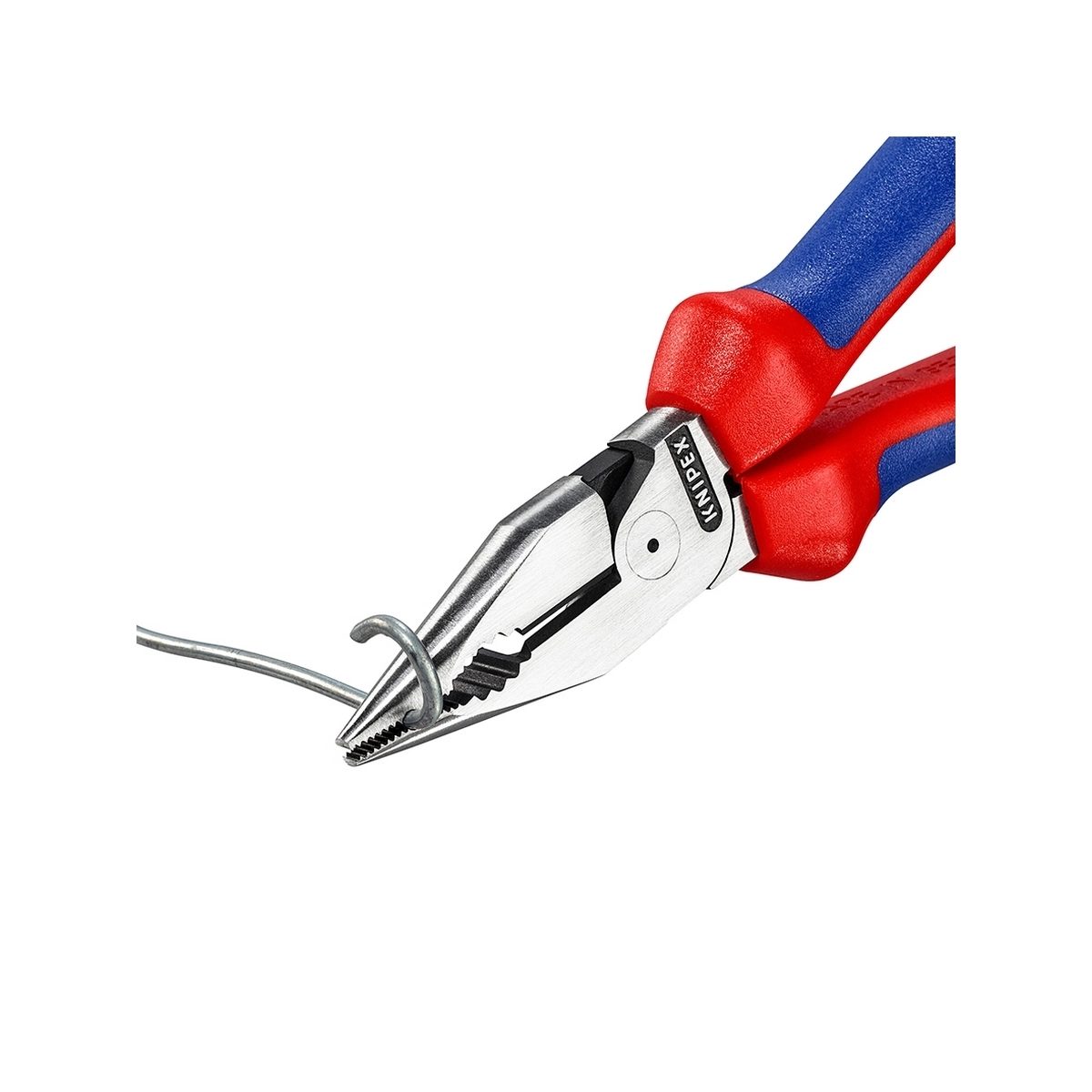 KNIPEX คีมรวมปากแหลม เคลือบดำ ด้ามพลาสติกหนา ขนาด 185 มม. รหัส 08 22 185 (คะนิเพค)