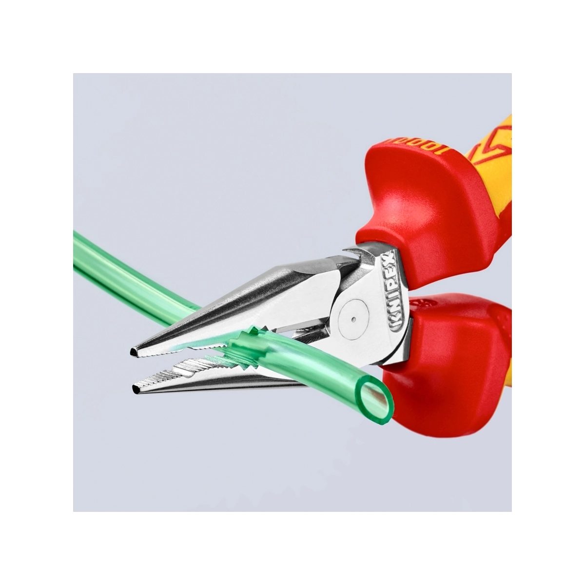 KNIPEX คีมรวมปากแหลม เคลือบโครม ด้ามVDE ขนาด 145 มม. รหัส 08 26 145 (คะนิเพค)