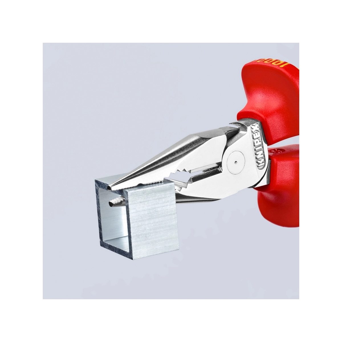 KNIPEX คีมรวมปากแหลม เคลือบโครม ด้ามVDE ขนาด 145 มม. รหัส 08 26 145 (คะนิเพค)