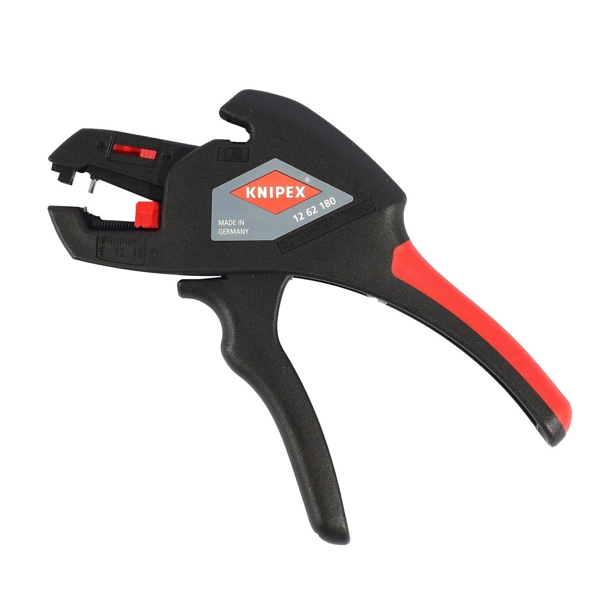 KNIPEX คีมปอกสายไฟแบบกลม อัตโนมัติ ขนาด 180 มม รหัส 12 62 180 (คะนิเพค)