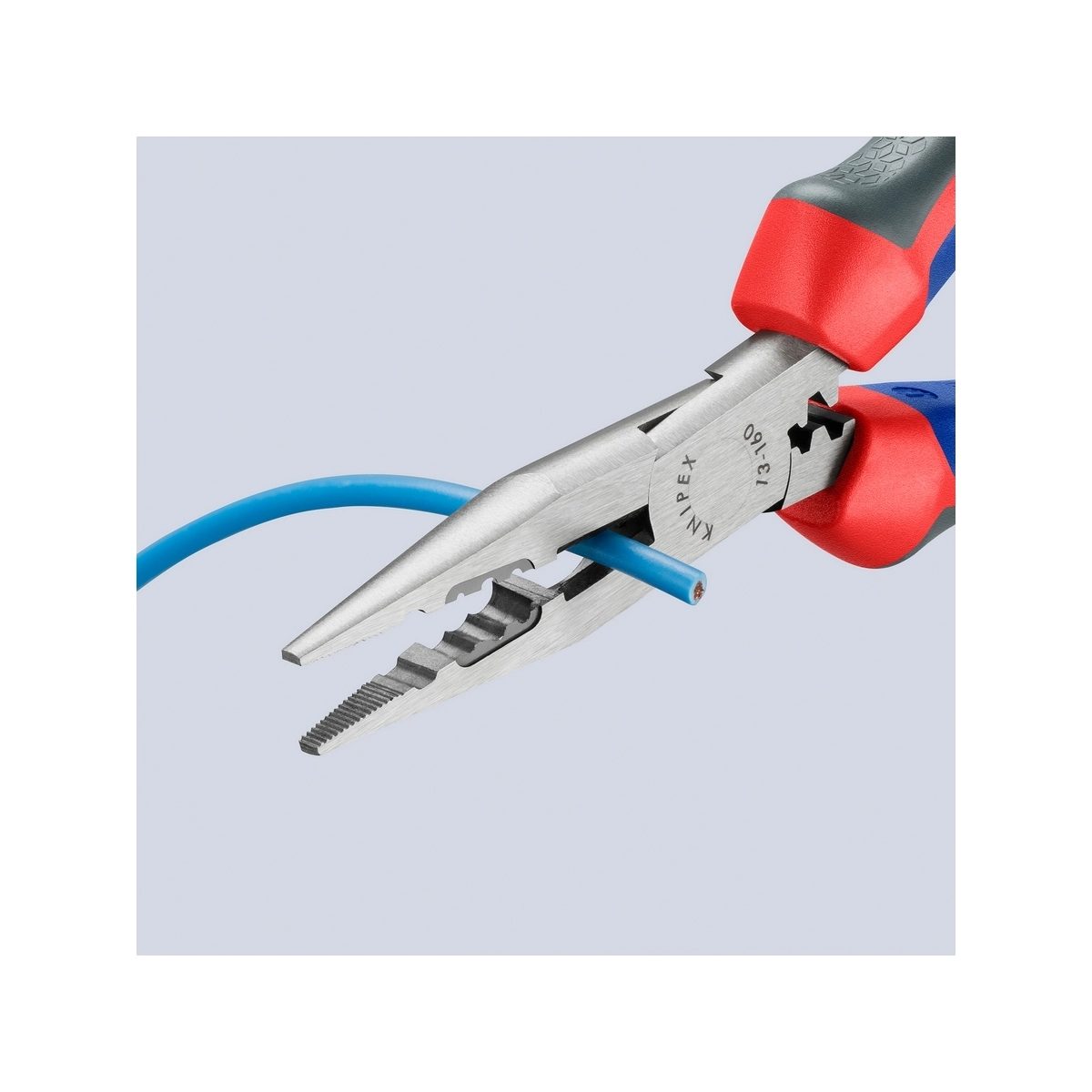 KNIPEX คีมปากแหลมช่างไฟฟ้าอเนกประสงค์ 160 มม รหัส 13 02 160 (คะนิเพค)