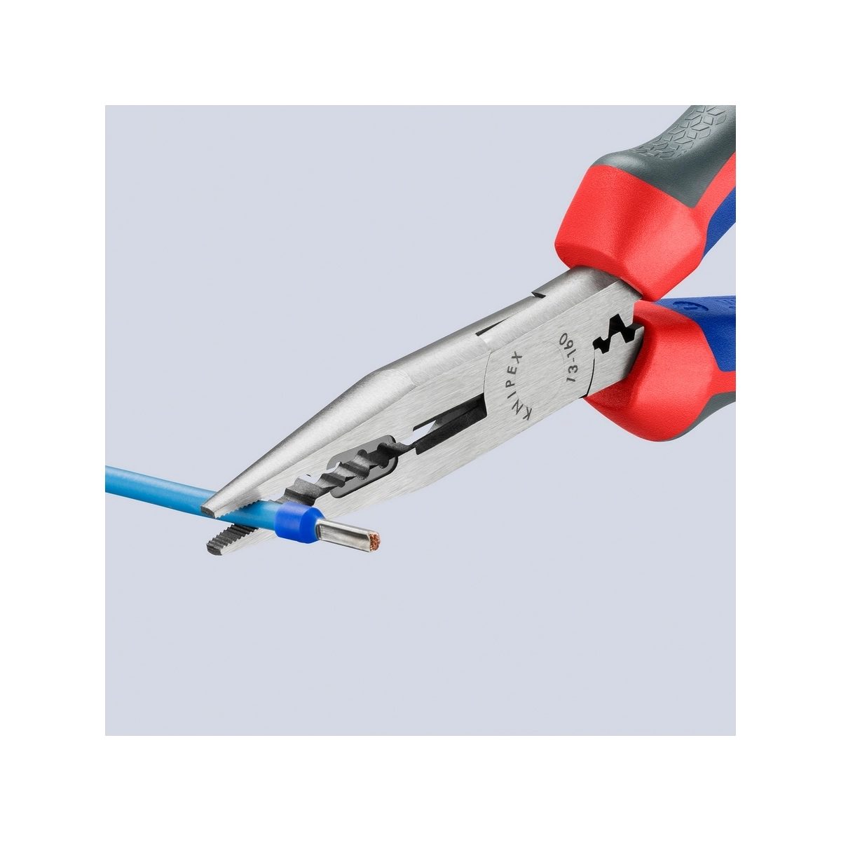 KNIPEX คีมปากแหลมช่างไฟฟ้าอเนกประสงค์ 160 มม รหัส 13 02 160 (คะนิเพค)