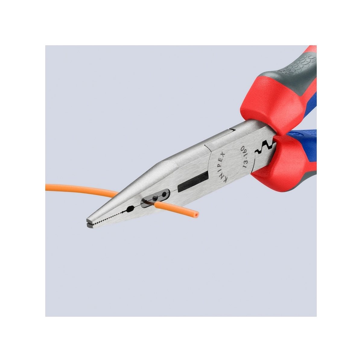KNIPEX คีมปากแหลมช่างไฟฟ้าอเนกประสงค์ 160 มม รหัส 13 02 160 (คะนิเพค)