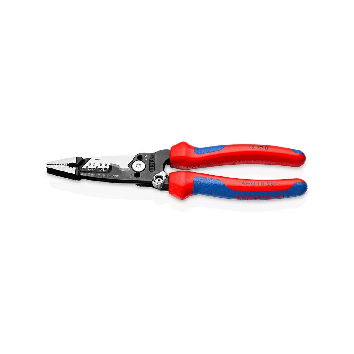 KNIPEX คีมปากรวมงานไฟฟ้า WireStripper แบบอเมริกัน รหัส 13 72 8 (คะนิเพค)